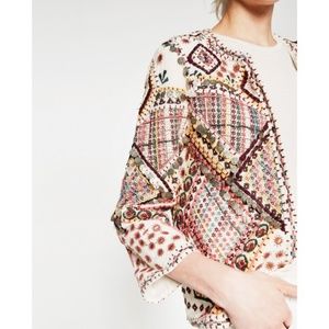Zara Trafaluc Embroidered Jacket